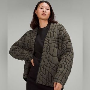 Lululemon Insulated Jacquard Cardigan - Army Green/Black